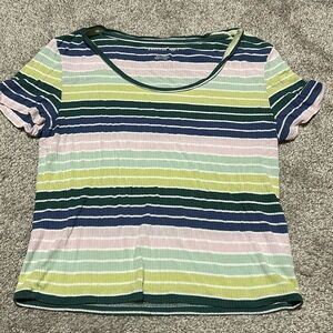 American Eagle Striped Crop Top